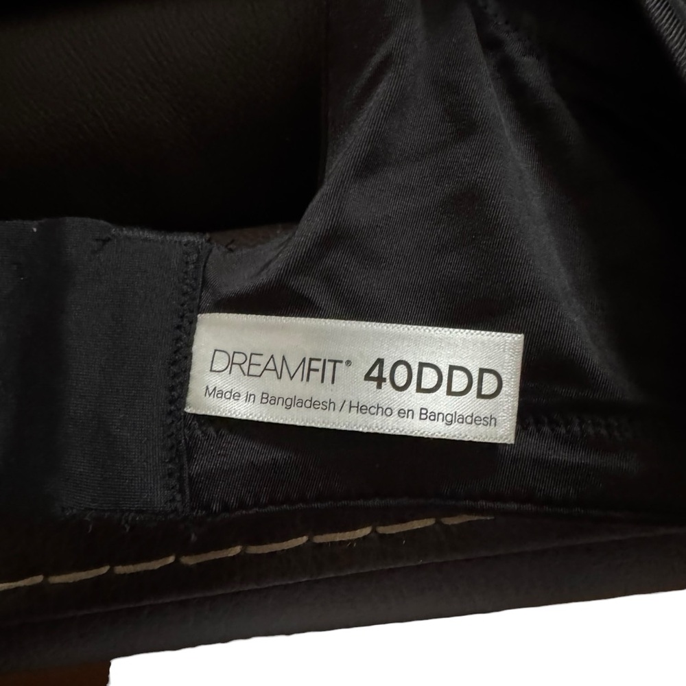 DreamFit Plus Size Bra Black 40DD 40DDD 42D 44D CHOOSE DF84027 Full Coverage NEW - Picture 6 of 7